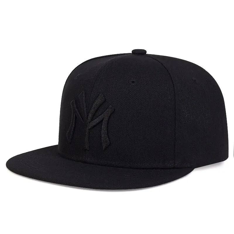 Embroidered Flat Brim Snapback Cap Adjustable Urban Streetwear Baseball Fashion Hat