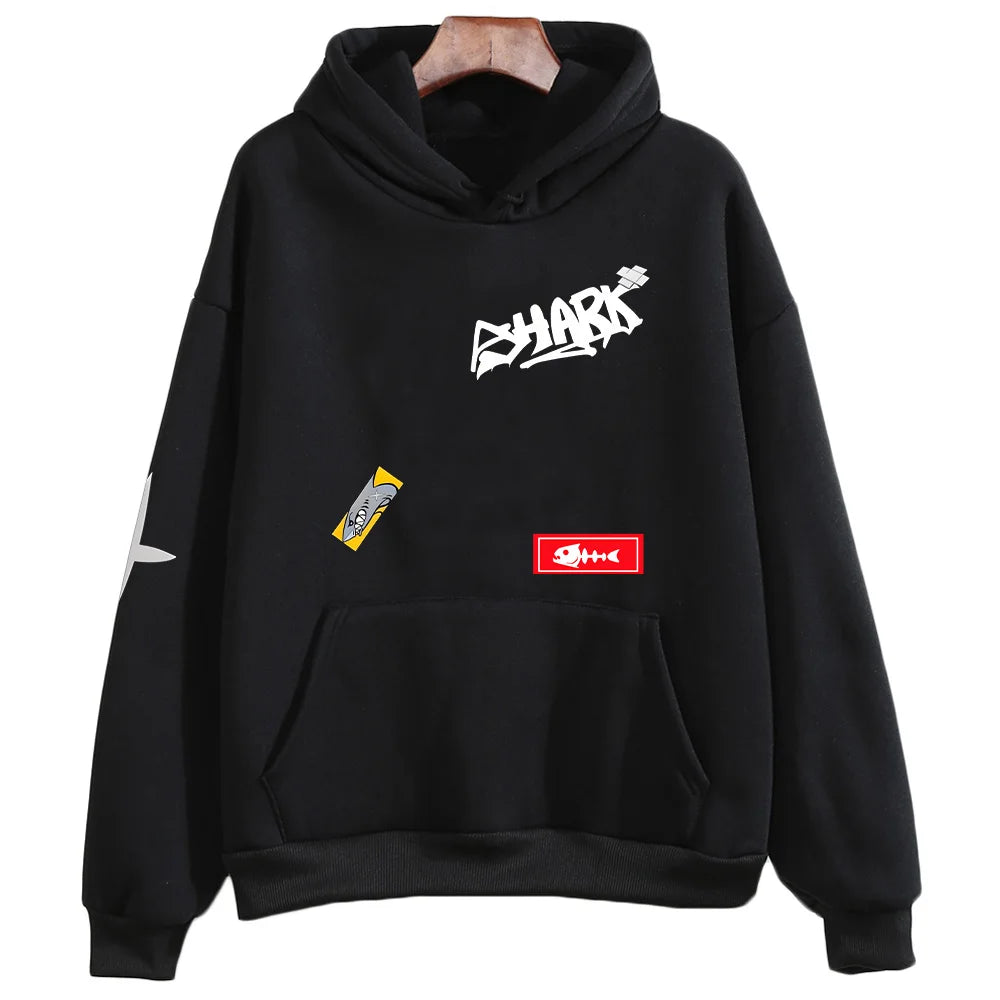 Anime-Inspired Minimal Streetwear Hoodie with Urban Manga Graphic Details