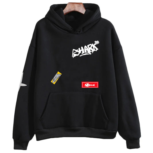 Minimalist Anime Streetwear Hoodie with Manga-Inspired Urban Graphic Accents
