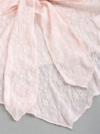 Lace Halter Crop Top with Bow Detail and Slim Fit Streetwear Camisole Design