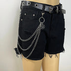 Celestial Layered Wallet Chain with Star Charms for Gothic Punk Styling