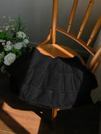 Tiered Ruffle Mini Skirt with Lace Hem Lightweight A-Line Design
