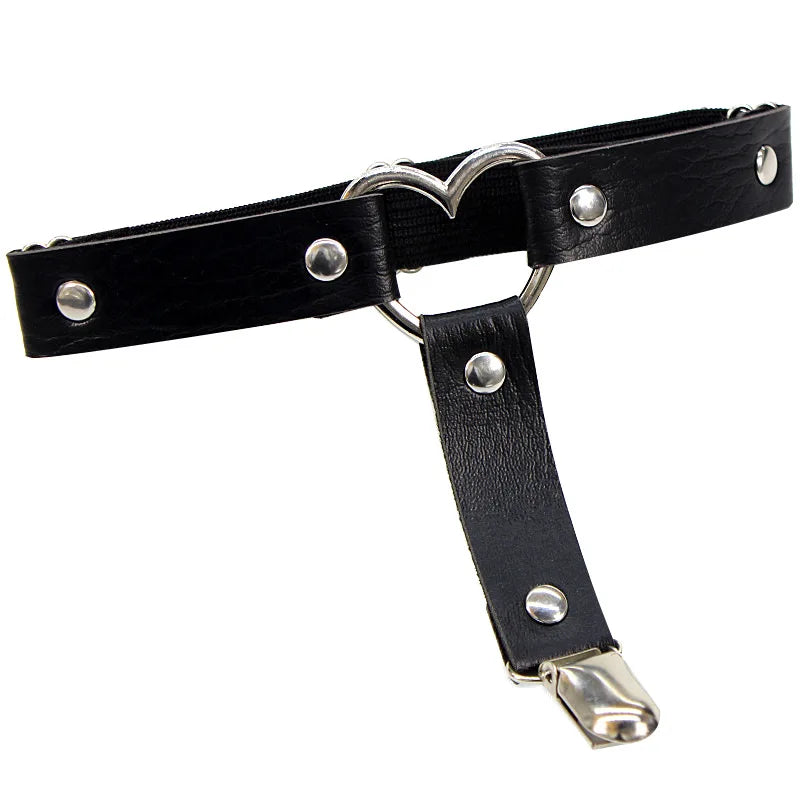 Punk Harness Thigh Garter Belt Alternative Gothic Statement Leg Accessory
