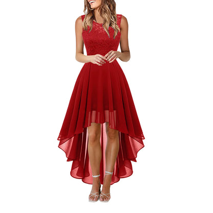 Elegant High-Low Gothic Dress with Anime-Inspired Evening Fashion Style