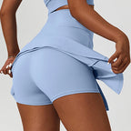 High Waist Athletic Skort with Stretch Comfort Activewear Mini Design
