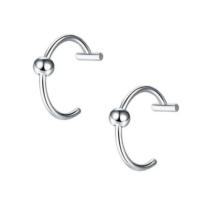 Punk Clip On Lip and Nose Ring Set for Alternative Looks