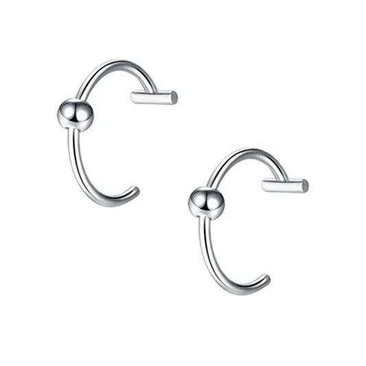 Punk Clip On Lip and Nose Ring Set for Alternative Looks
