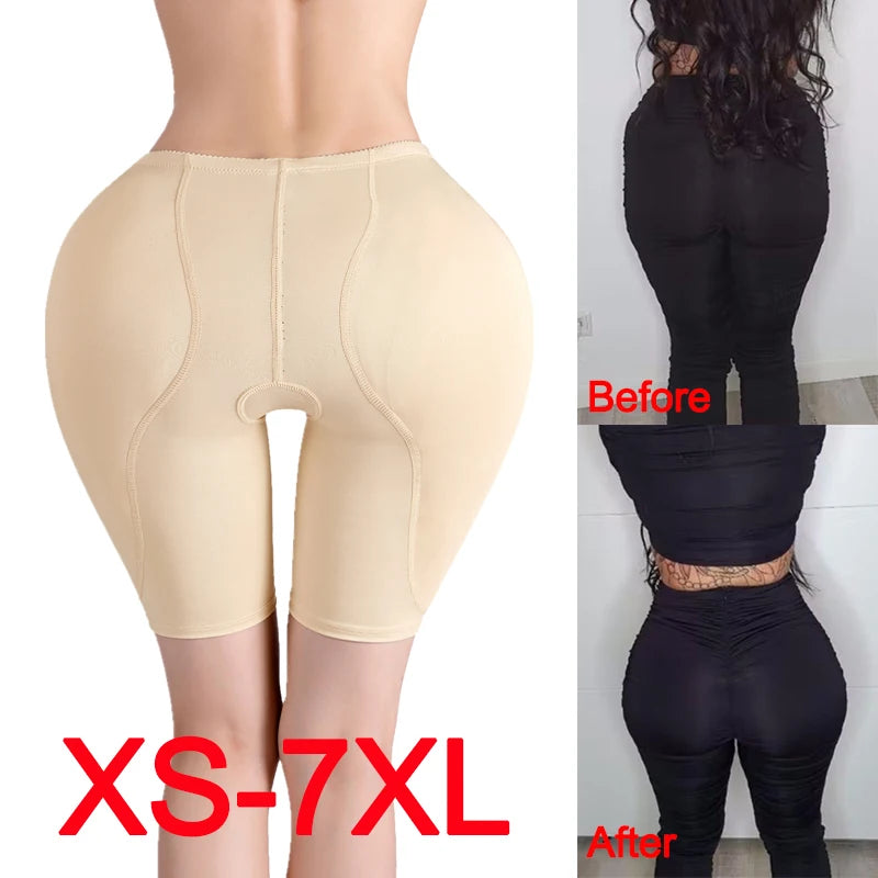 High-Waisted Structured Enhancing Short with Built-In Padding and Lace Trim