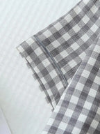 Women's Plaid Short Sleeve Pajama Shorts Co-Ord Set Lightweight Sleepwear