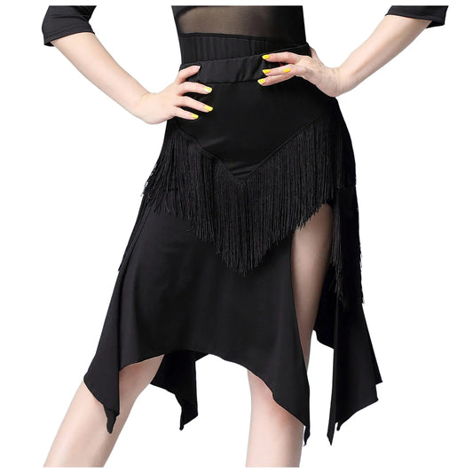 High Waist Irregular Tassel Wrap Mini Skirt for Festival Styling