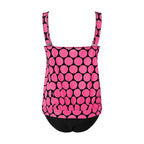Plus Size Retro Animal Print Tankini Set with Ruched Swim Top and Matching Boyshort Bottom