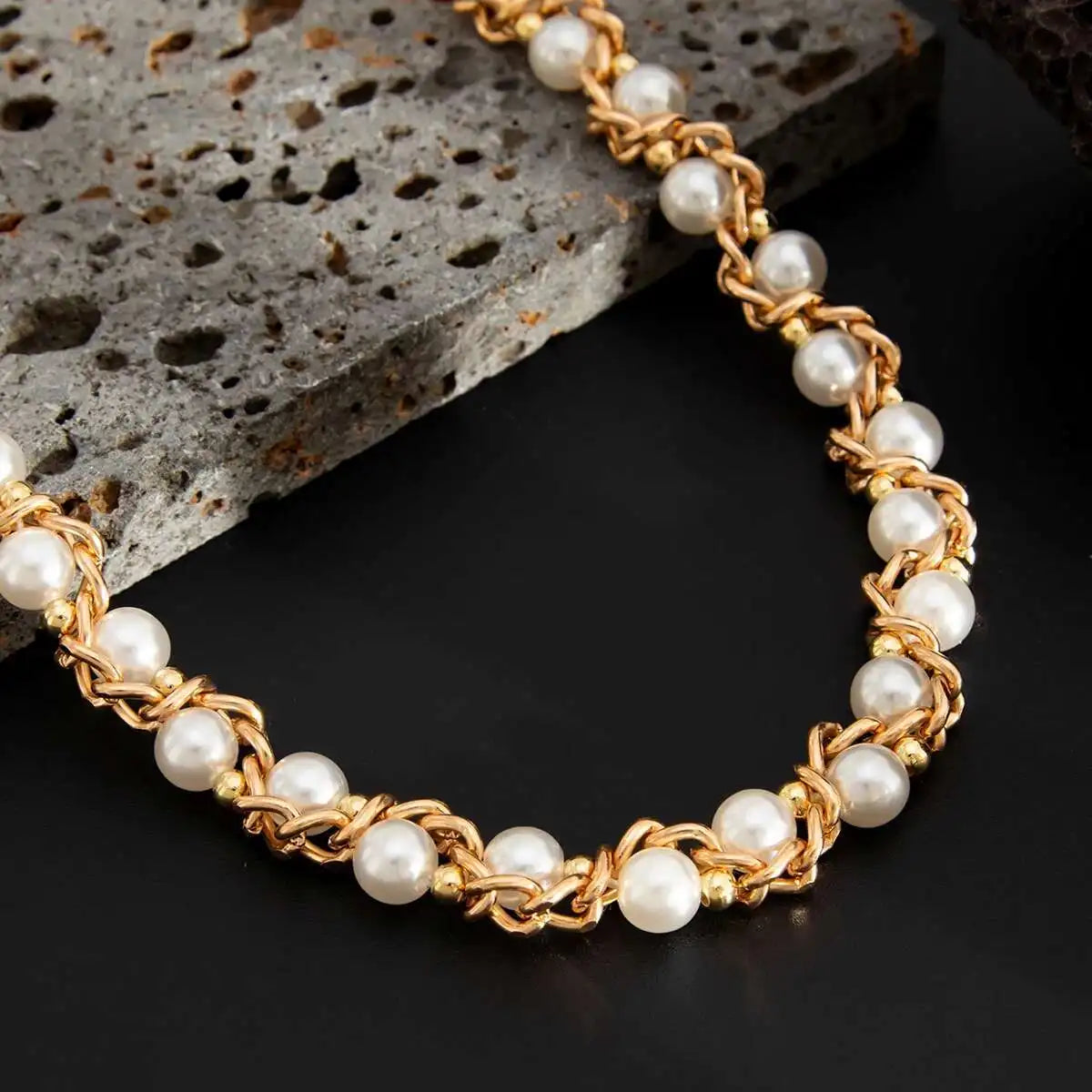 Alternative Pearl Accent Wallet Chain for Grunge, Punk and Y2K Streetwear