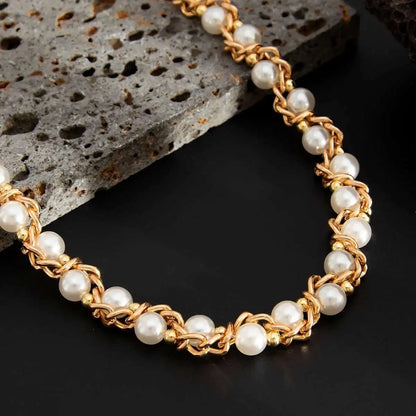 Alternative Pearl Accent Wallet Chain for Grunge, Punk and Y2K Streetwear
