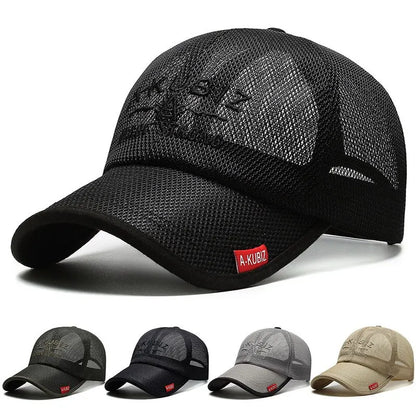 Unisex Breathable Mesh Baseball Cap with Embroidered Detail for Casual Outdoor Everyday Style