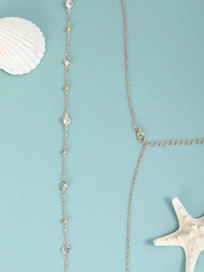Minimalist Beaded Waist Chain for Y2K Streetwear and Alternative Styling