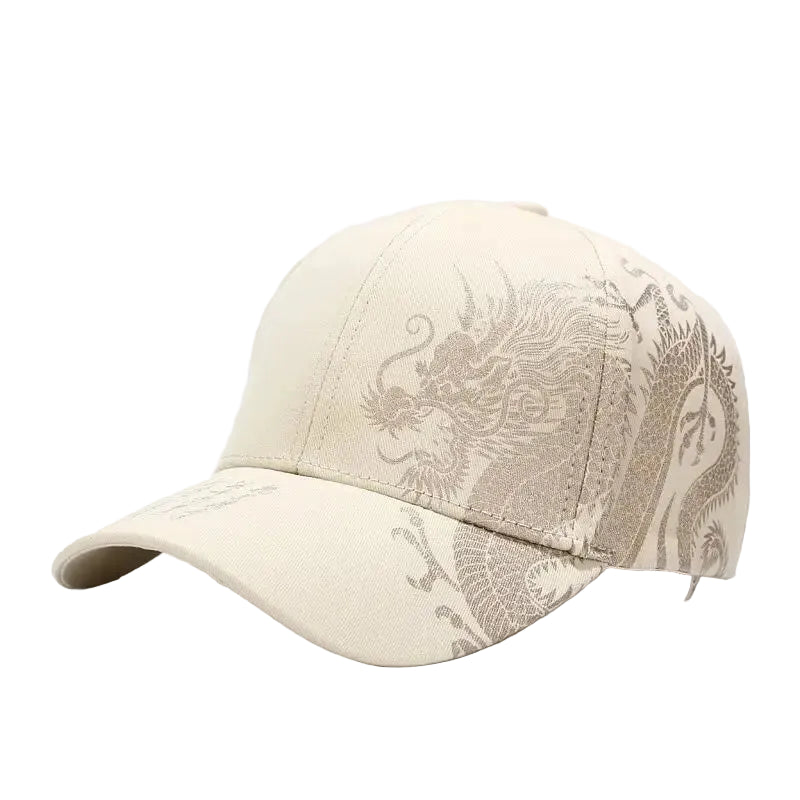 Dragon Inspired Embroidered Baseball Cap Adjustable Curved Brim Streetwear Fashion Hat