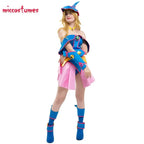 Women's Fantasy Inspired Dress Costume Set with Layered Skirt and Coordinated Hat Accessory
