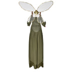 Fantasy Inspired Corset Maxi Dress With Layered Mesh Details