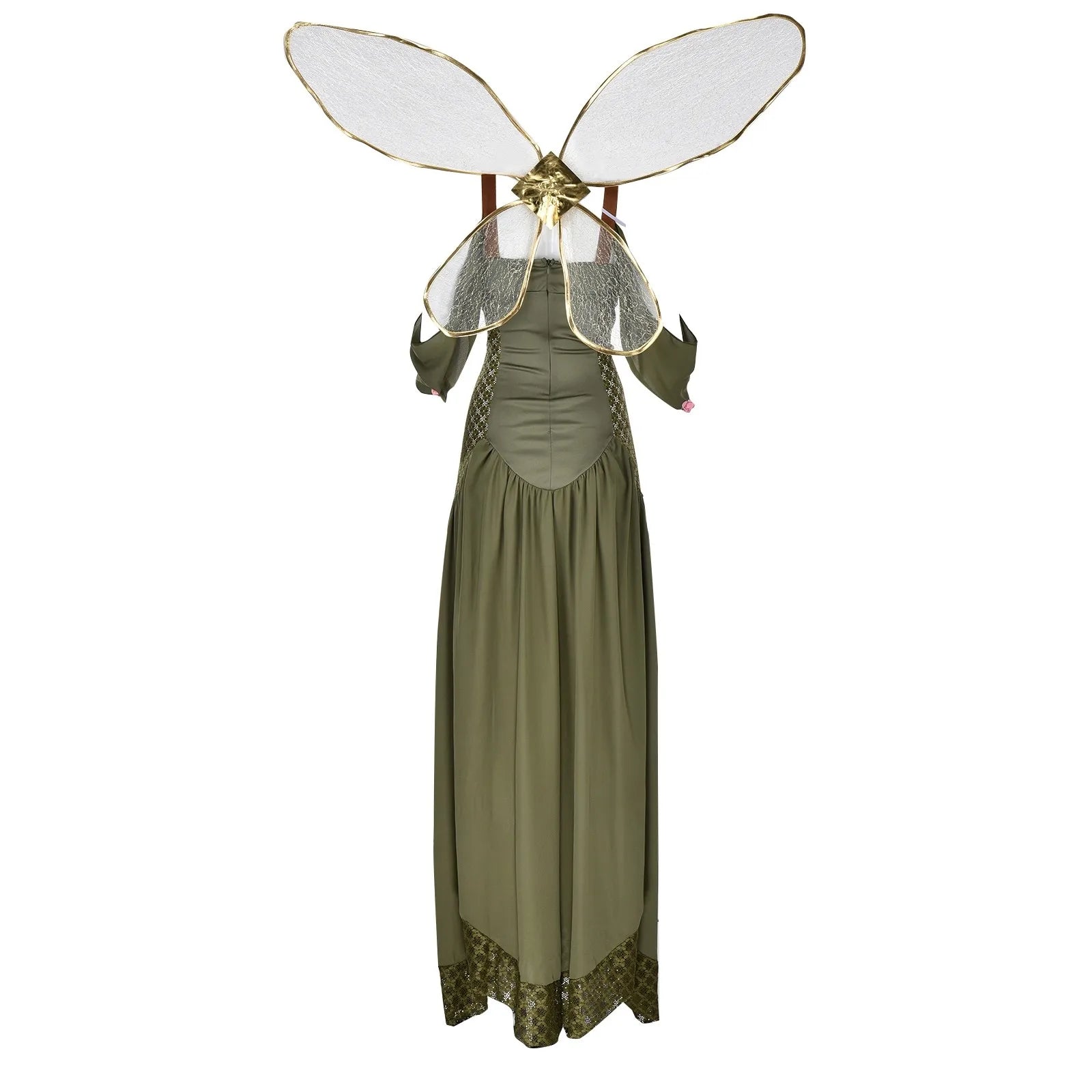 Fantasy Inspired Corset Maxi Dress With Layered Mesh Details