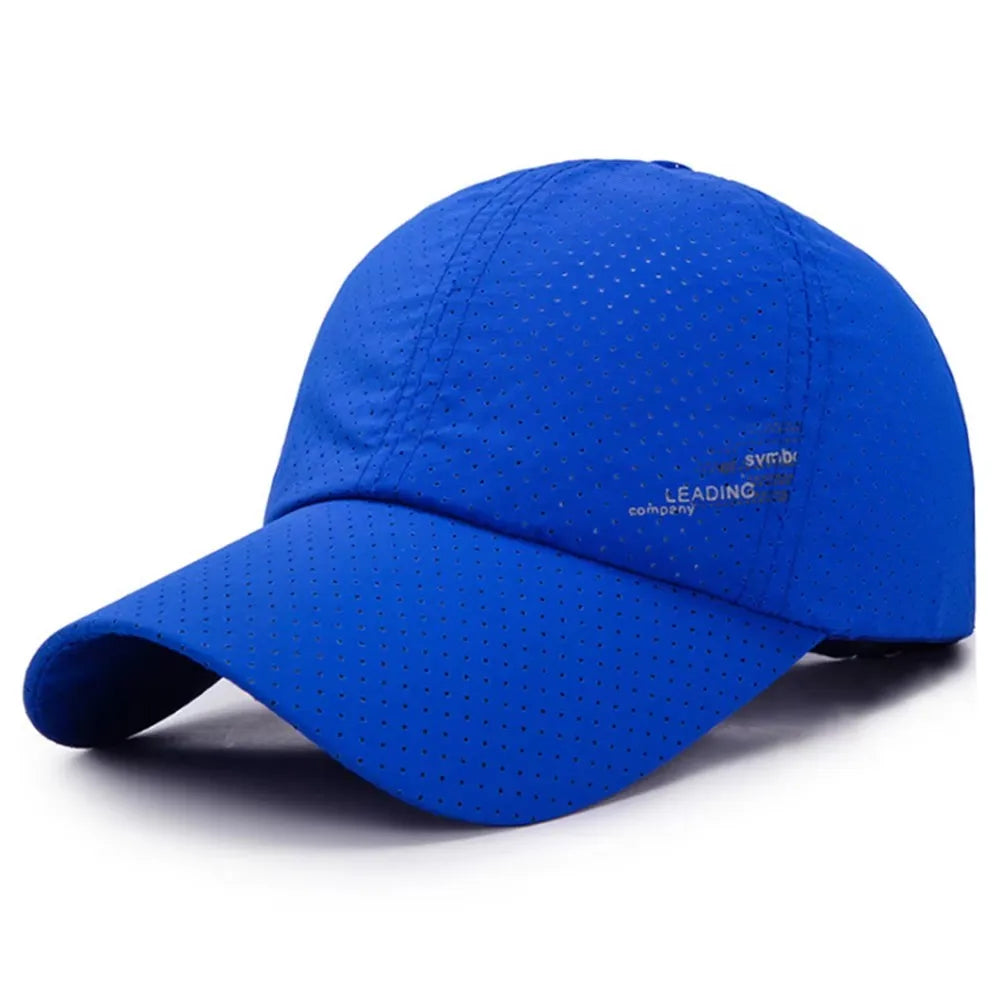 Unisex Quick Dry Baseball Cap with Adjustable Strap for Outdoor Sports and Everyday Wear