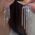 Liquid Metal Inspired Clip Earrings for Y2K Punk Alternative Fashion