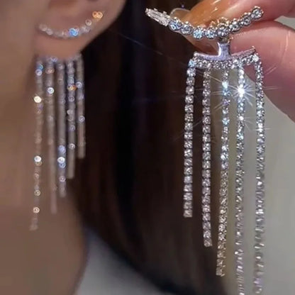 Liquid Metal Inspired Clip Earrings for Y2K Punk Alternative Fashion