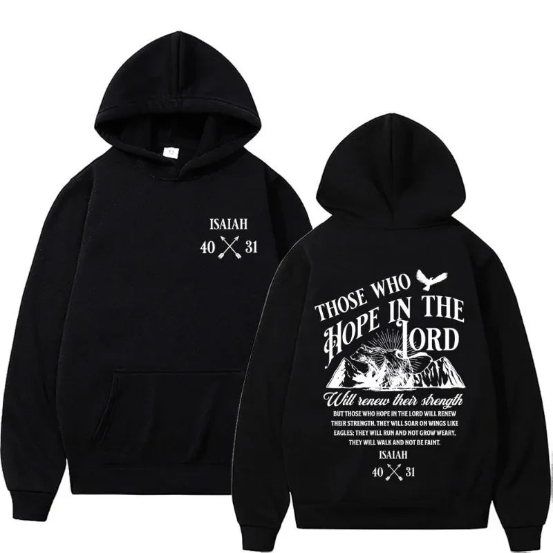 Oversized Typography Graphic Hoodie with Inspirational Streetwear Back Print Design