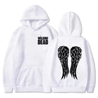 Dark Anime Oversized Hoodie with Angel Wing Manga Artwork