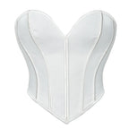 Strapless Corset Tube Top with Sculpted Panels and Backless Silhouette