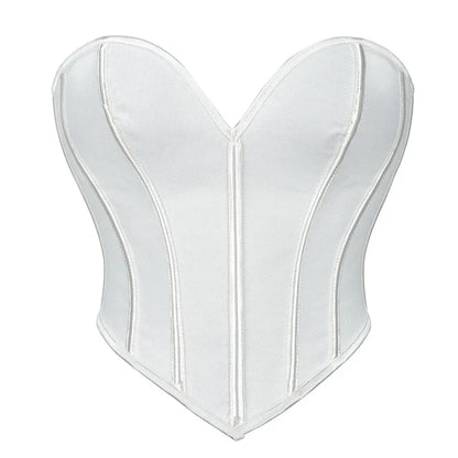 Strapless Corset Tube Top with Sculpted Panels and Backless Silhouette