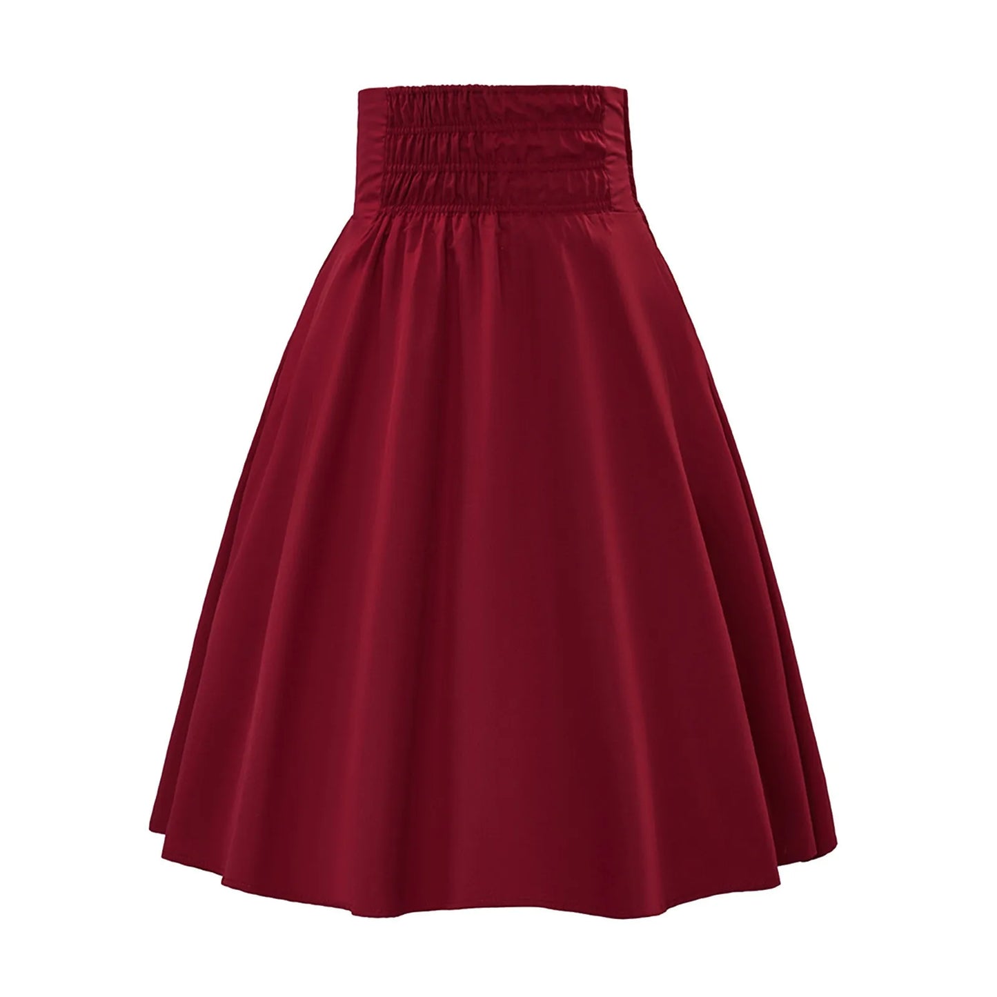 High Waist Dramatic Drape Irregular Maxi Skirt with Utility Accents