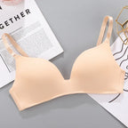 Seamless-Style Plunging V-Neck Wireless Bra with Smooth Molded Cups