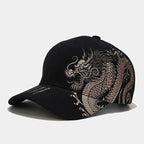 Dragon Inspired Embroidered Baseball Cap Adjustable Curved Brim Streetwear Fashion Hat