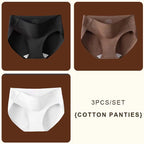 3-Piece Seamless Ribbed Mid-Rise Brief Set in Earthy Neutrals