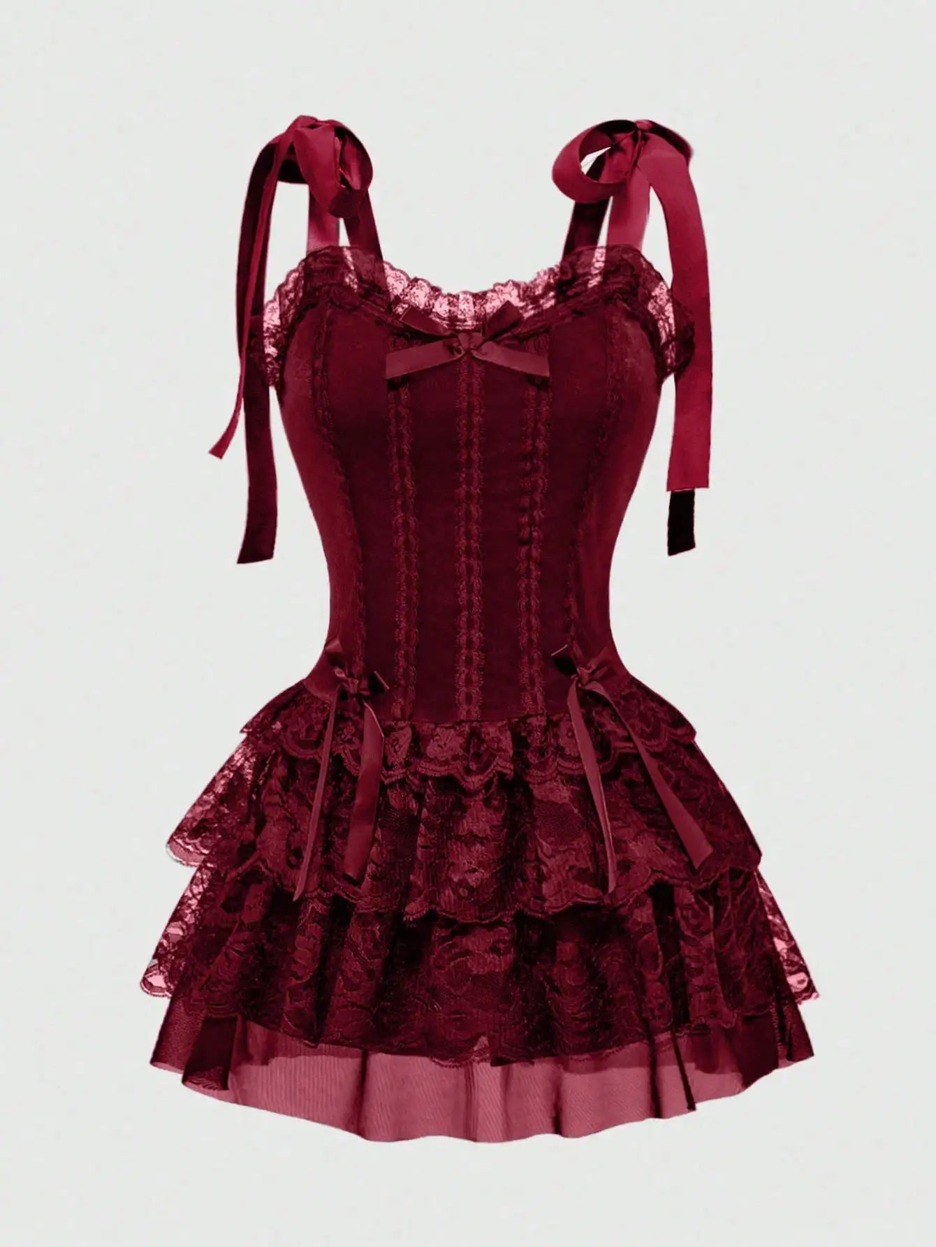 Corset Ruffle Dress for Alternative Streetwear Fashion
