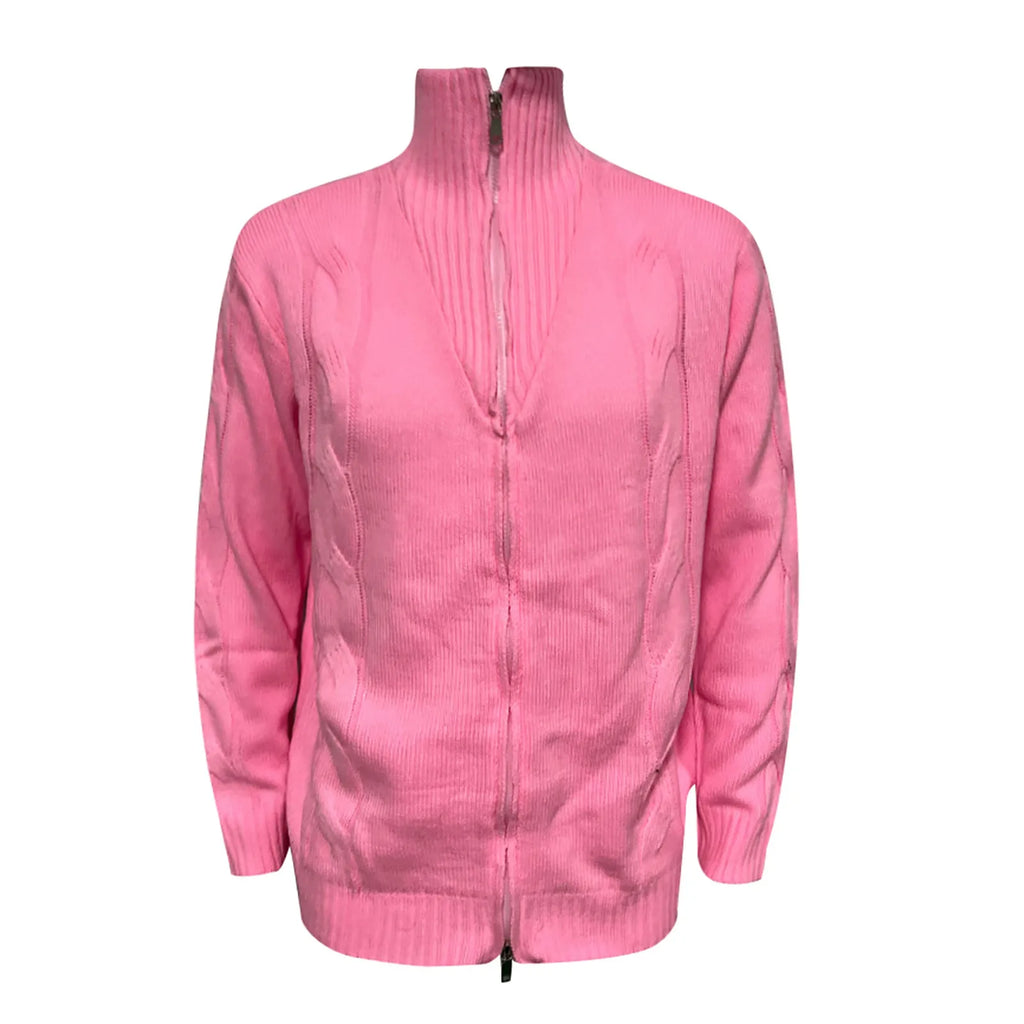 Men's Textured Zip Front Knit Cardigan with Relaxed Casual Hooded Design