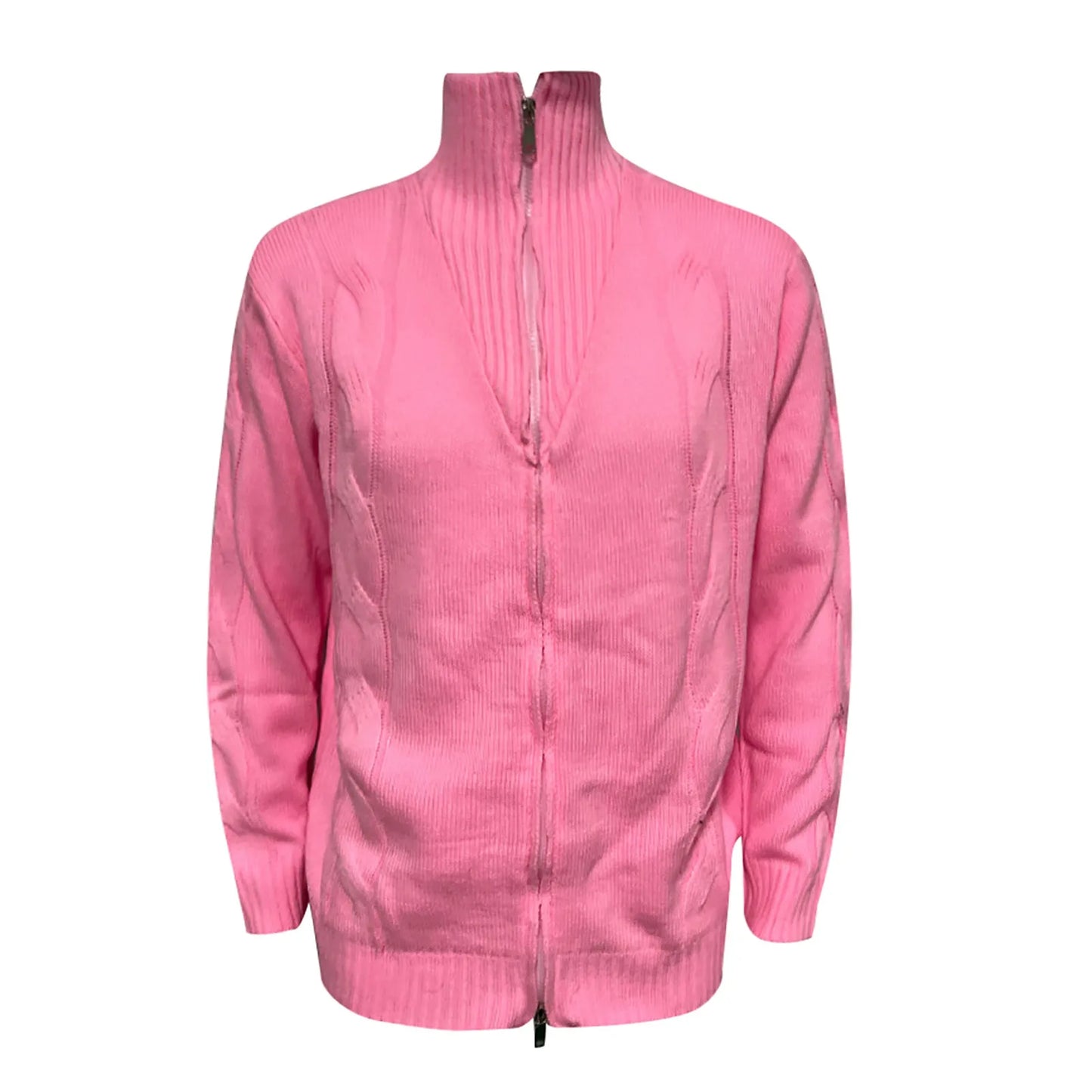 Men's Textured Zip Front Knit Cardigan with Relaxed Casual Hooded Design