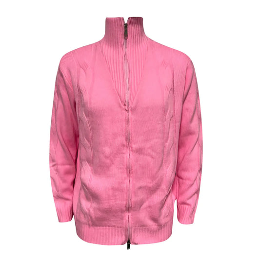 Men's Textured Zip Front Knit Cardigan with Relaxed Casual Hooded Design