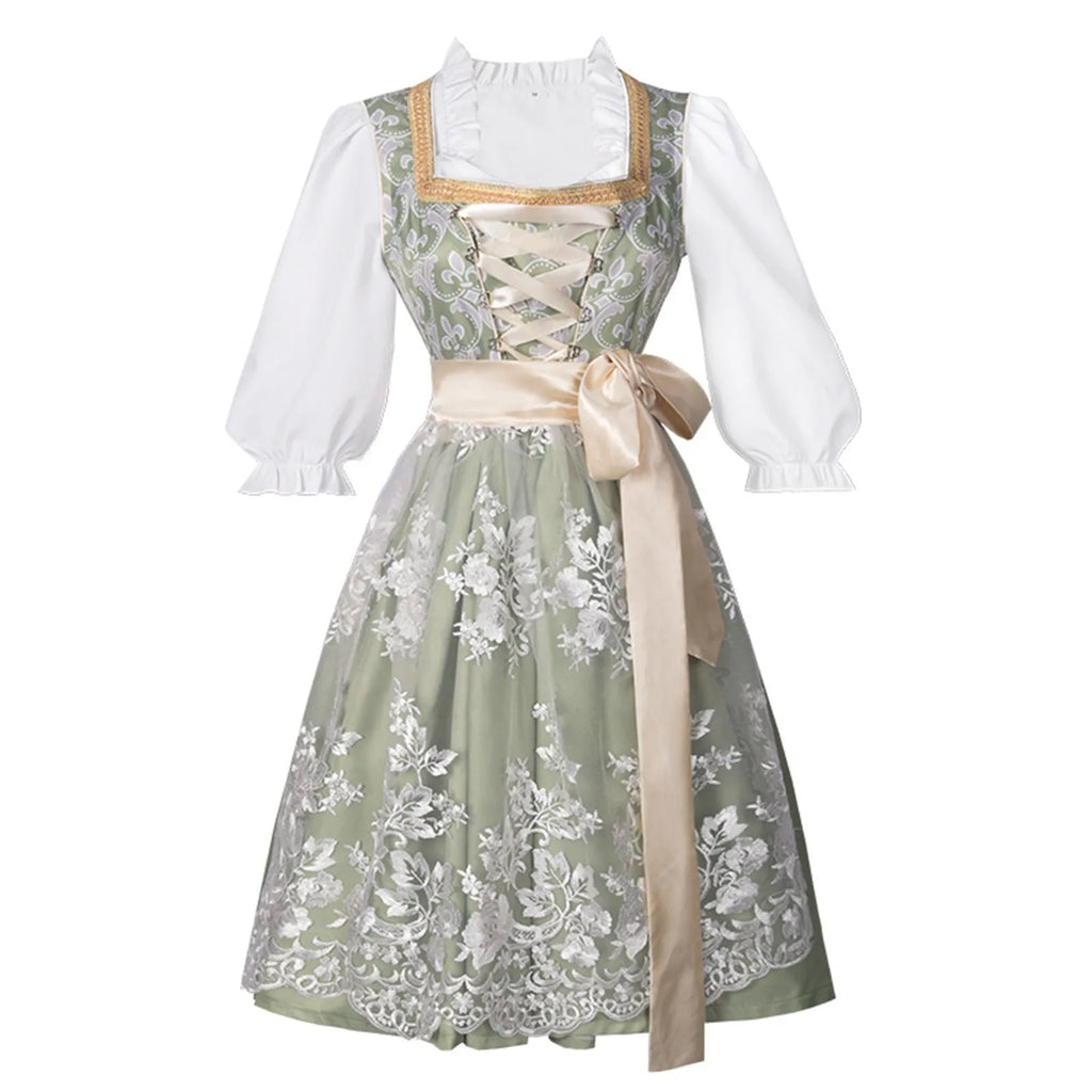 Vintage Floral Cottage Style Midi Dress with Soft Alternative Fashion Aesthetic