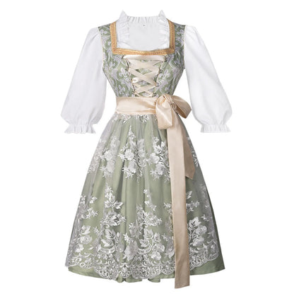 Vintage Floral Cottage Style Midi Dress with Soft Alternative Fashion Aesthetic