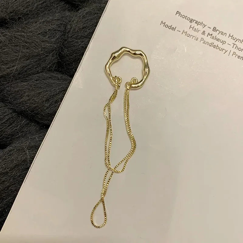 Chain Tassel Ear Cuff for Punk Gothic Alternative Fashion Looks