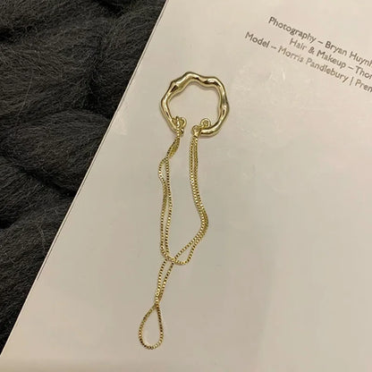 Chain Tassel Ear Cuff for Punk Gothic Alternative Fashion Looks