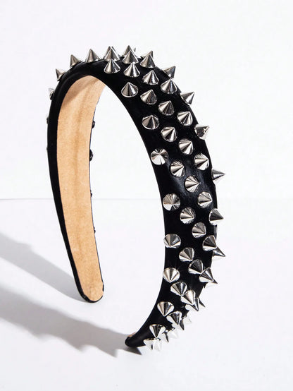 Spike Studded Headband Gothic Punk Alternative Statement Hair Accessory