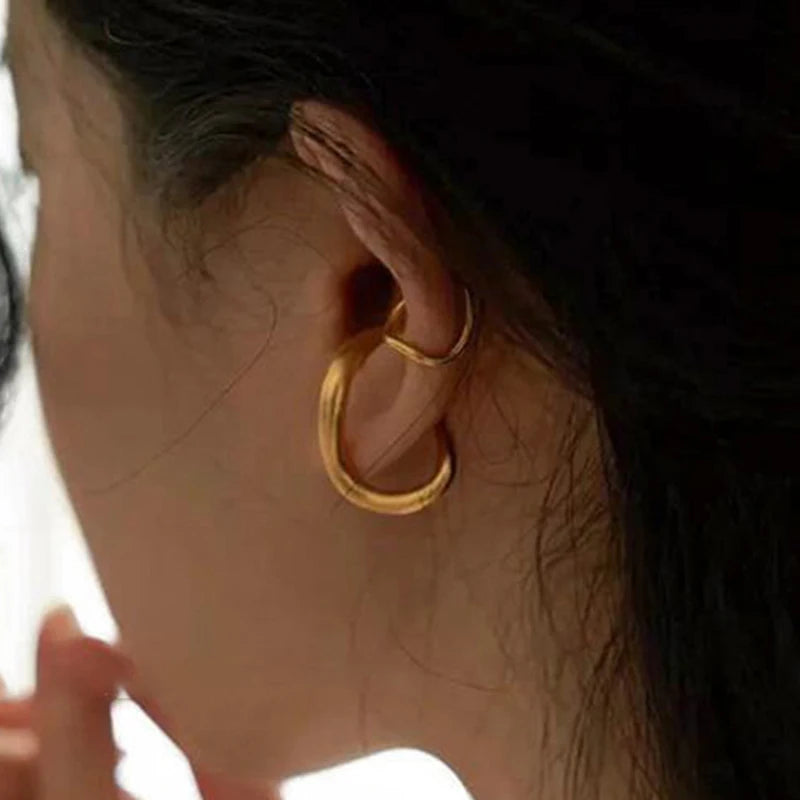 Irregular Geometric Ear Cuff for Punk Alternative Fashion Styling