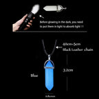 Luminous Crystal Point Pendant Necklace for Cyber Goth and Y2K Styling