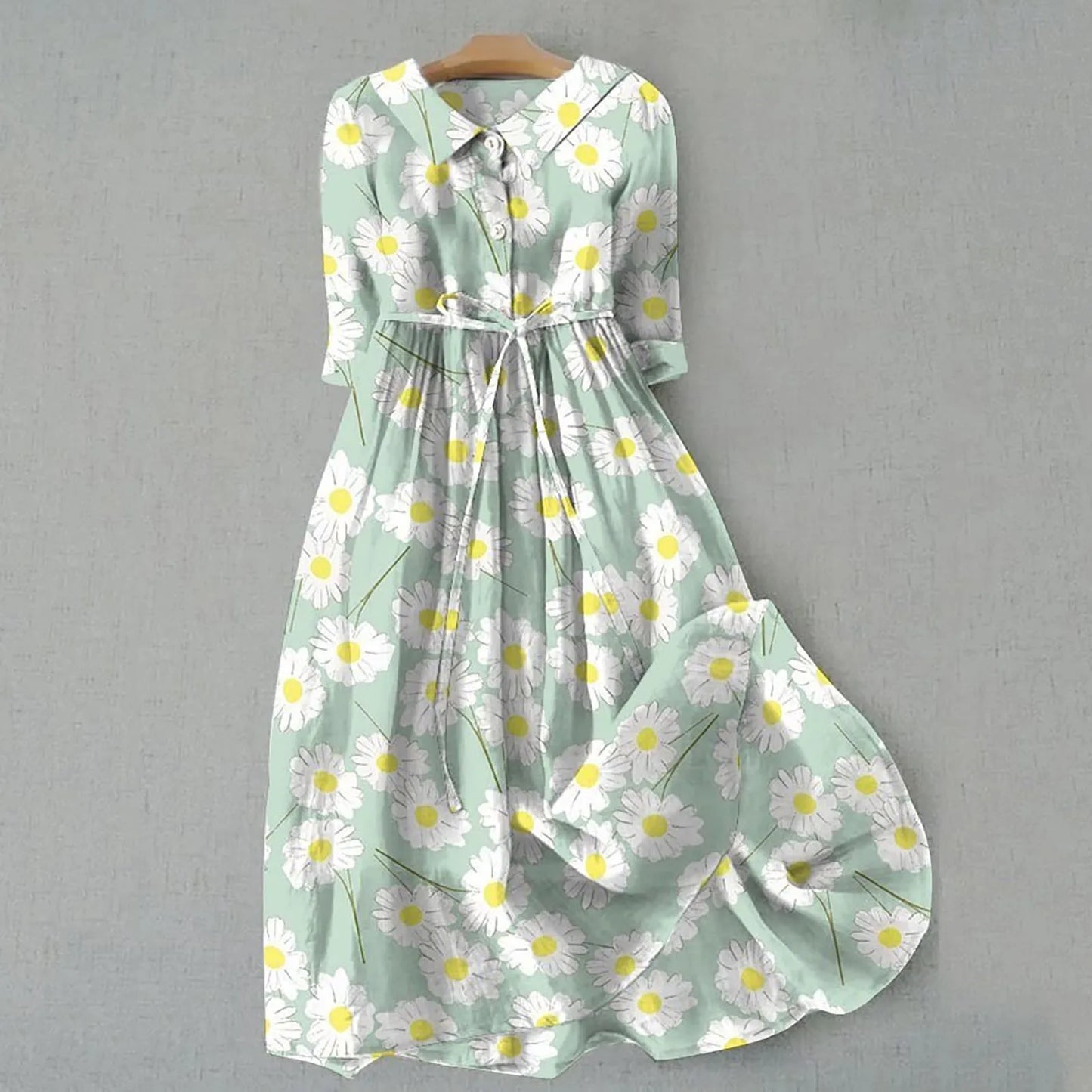 Vintage Embroidered Waist Detail Cottagecore Alternative Midi Dress