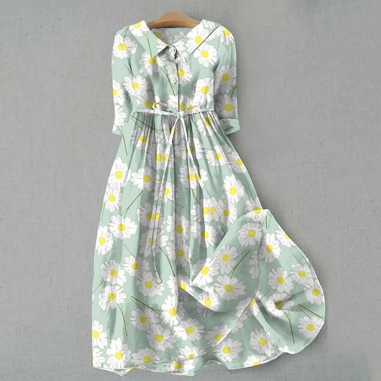 Vintage Embroidered Waist Detail Cottagecore Alternative Midi Dress