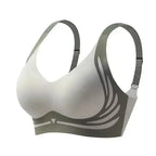 Modern Graphic Print Wire-Free Bra with Wide Smoothing Side Bands