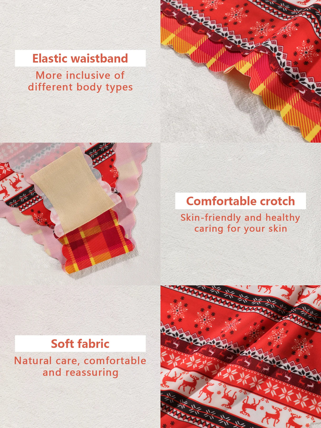 12-Piece Wavy-Edge Low-Rise Brief Set in Assorted Holiday Prints and Solids