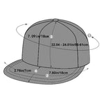 Embroidered Flat Brim Snapback Cap Adjustable Streetwear Hip Hop Baseball Fashion Hat